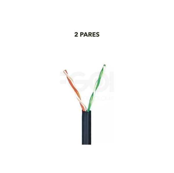 Cable De Red Utp 2 Pares Cat 5 Exterior Venta Por Metro Seguridad Alarmas