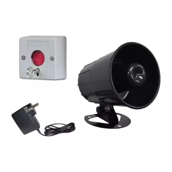Alarma Sirena Boton De Pulsador De Interior