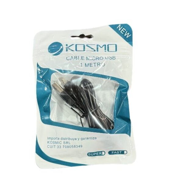 Cable Usb A Micro Usb Kosmo 1 Metro Negro En Bolsa Microusb V8 Ps4