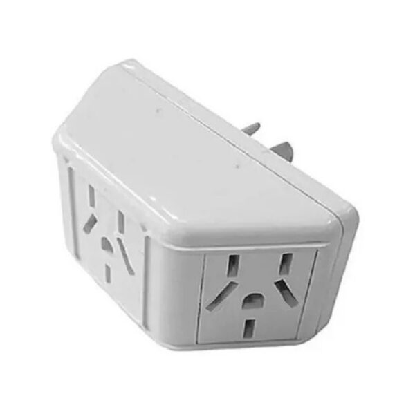 Adaptador Triple Piramide Enchufe Ficha 3 Caras 3 Pata Chatas X 1 Corriente