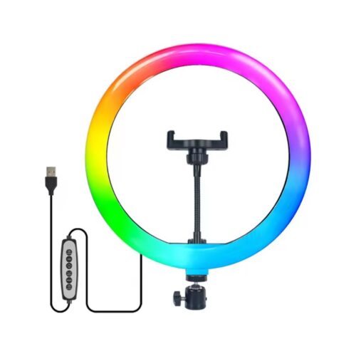 Aro Luz Led Rgb Grande De 26Cm Profesional Fotografía Videos