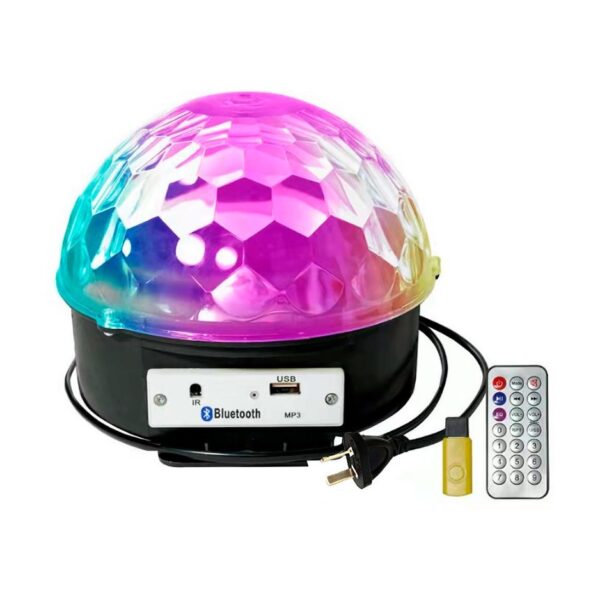 Parlante Musica Lampara Bola Luz Led Rgb Audioritmica Bluetooth Usb Boliche Fiesta Dj