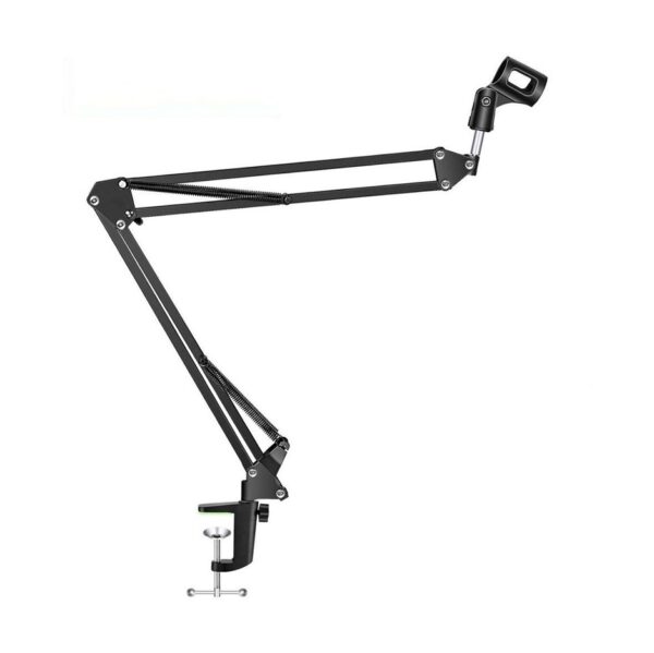 Brazo Soporte Mesa Articulado Para Microfono De Metal Negro