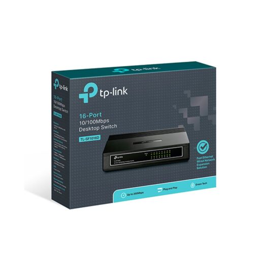 Switch Tp-Link 16 Puertos A 10/100Mbps De Escritorio Tl-Sf1016D