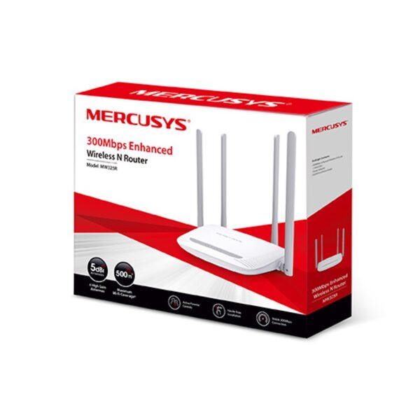 Router Wifi Mercusys Mw325R 300Mbps 4 Antenas 2.4Ghz