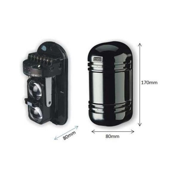 Barrera Infrarroja Alarma De 2 Haces Dumont 60M De Alcance Sensor