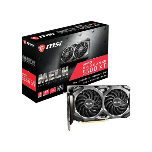 Placa De Video Msi Amd Rx 5500 Xt 8Gb Ddr6 Overclocking
