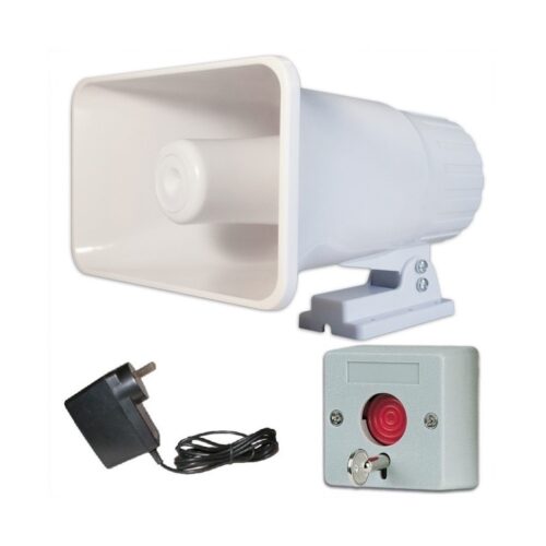Alarma Sirena Exterior Potente + Boton De  Pulsador