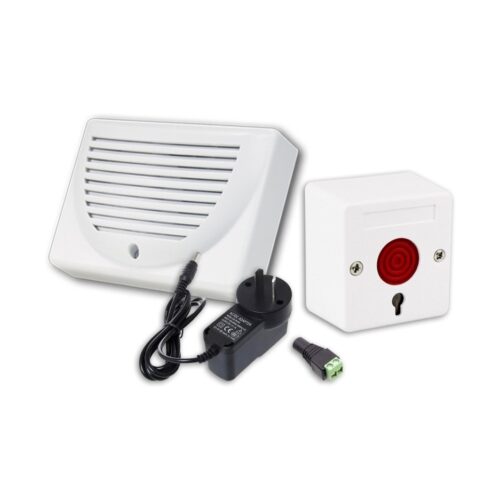 Alarma Con Sirena Boton De Pulsador Interior
