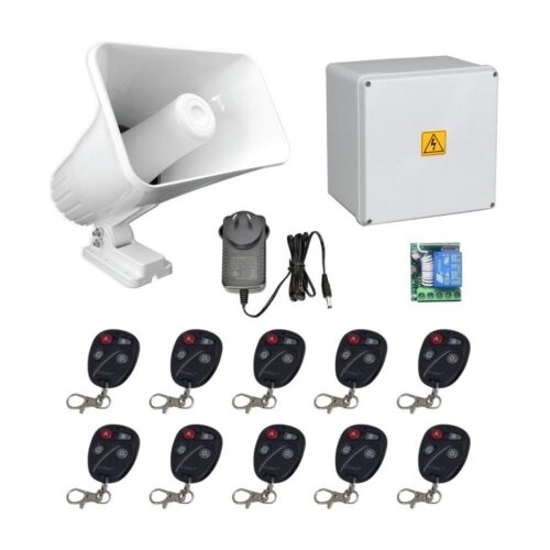 Alarma Vecinal 100M Exterior - 10 Controles Sirena Potente