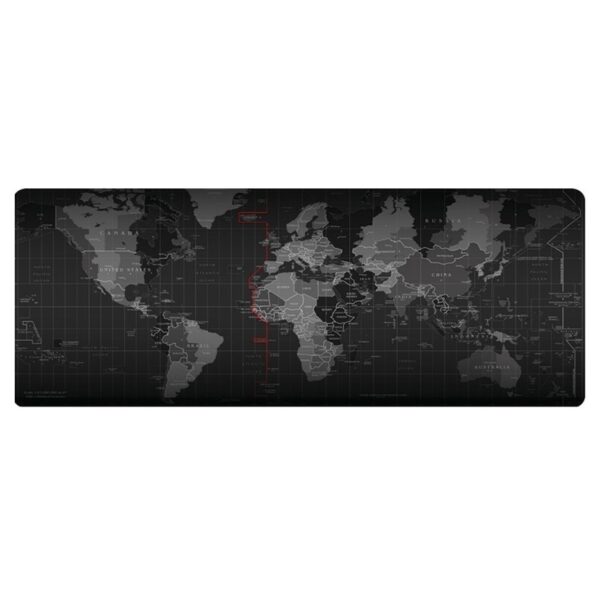 r201051.jpg Mouse Pad Gamer Mapa Mundial 80 X 30 Cm Antideslizante Xl Escritorio Negro