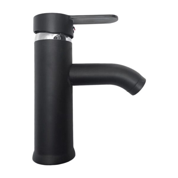 r201053.jpg Canilla Griferia Monocomando Lavatorio Tubo Mediana Negra