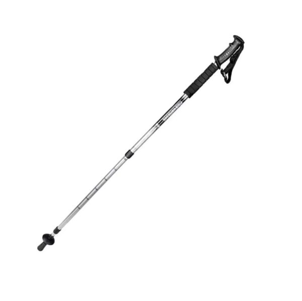 Baston Trekking Caminar Senderismo 3 Tramos De Aluminio Antischock Gris