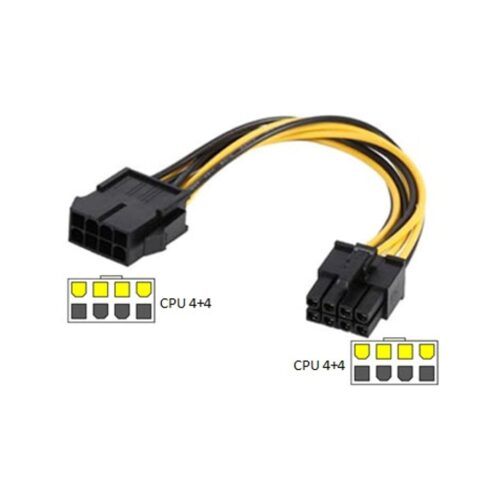 Cable Alargue Fuente 8 Pines (Cpu 4+4) 15 Cm