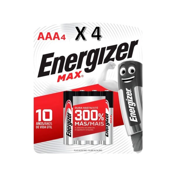 Pila Alcalina AAA Energizer MAX Blister X 4 Unidades