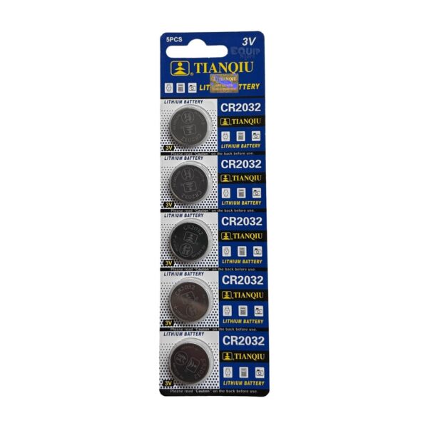 Pila Tianqiu Boton Cr 2032 3v Control Alarma Reloj Balanza Blister X 5 Unidades
