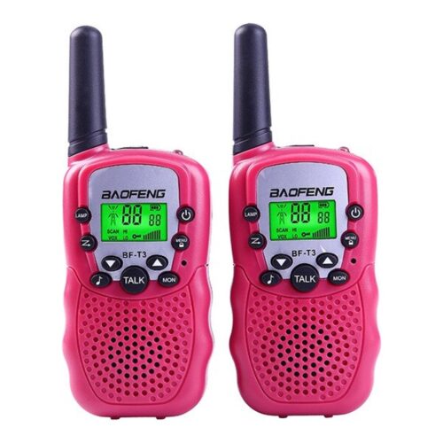 Handy Kit X 2 Baofeng Bf-t3 Radio Walkie Talkie Uhf 22 Infantil Juguete Niños Rosa