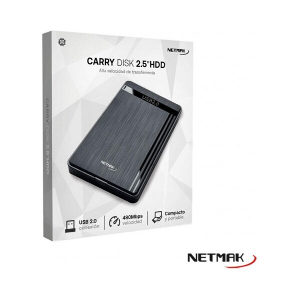 Carry Disk Netmak 2.5 Externo Hdd Usb 2.0 Nm-case-2