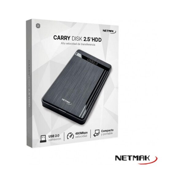 Carry Disk Netmak 2.5 Externo Hdd Usb 2.0 Nm-case-2