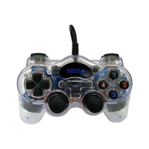 Joystick Con Cable Para Ps2 Playstation 2 Seisa Sj-803TM Transparente