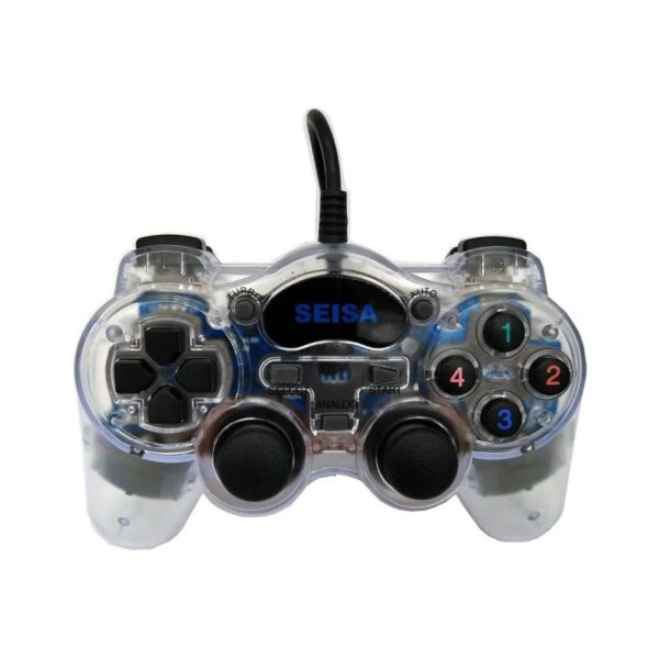 Joystick Con Cable Para Ps2 Playstation 2 Seisa Sj-803TM Transparente