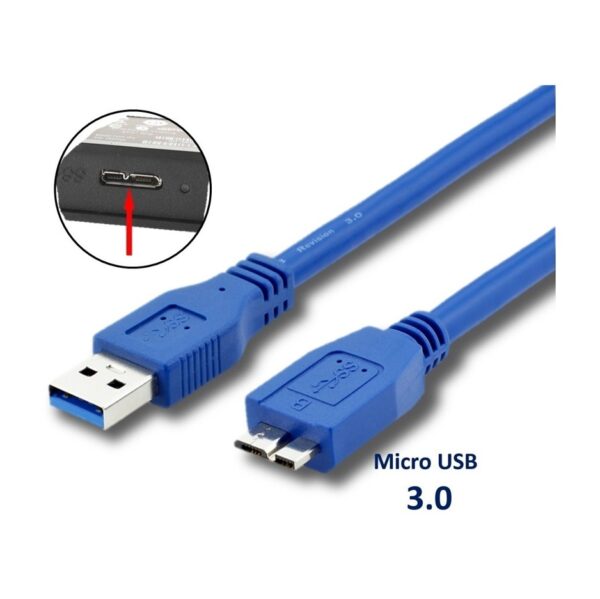 Cable Usb a Micro Usb 3.0 Para Disco Externo Carry Transferir Datos 1.5 Metros