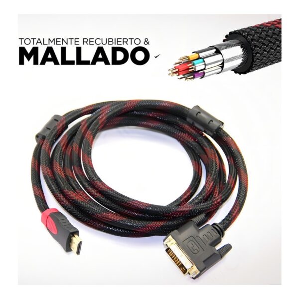 r201236.jpg Cable Hdmi A Dvi D Adaptador 24+1 Dual Link Video Con Filtros 1.5 Metros
