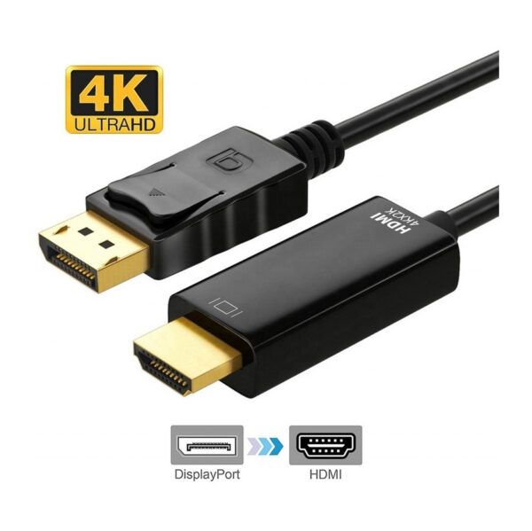 Cable Displayport a Hdmi Adaptador 4K y 2K 1.5 Metros