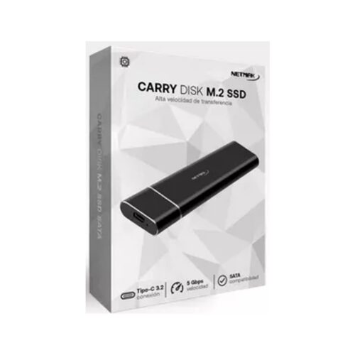 Carry Disk Case Disco Rigido Externo Ssd M.2 Sata Usb- Tipo C 3.2 M2 Netmak