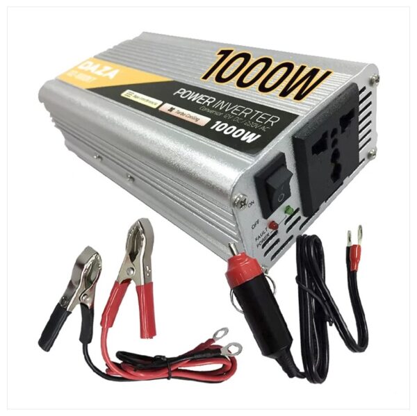 Inversor De Corriente Eléctrica Daza 1000w Conversor Convertidor 12v A 220v Onda Senoidal Modificada