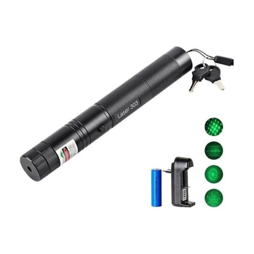 Puntero Laser 303 Profesional Verde 1000mw Potente Efecto Lluvia +18650+cargador