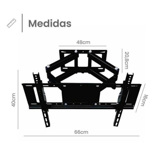 r201323.jpg Soporte De Tv Led Lcd Smart 26 A 65 Pulgadas Movil Doble Brazo de Pared Reforzado