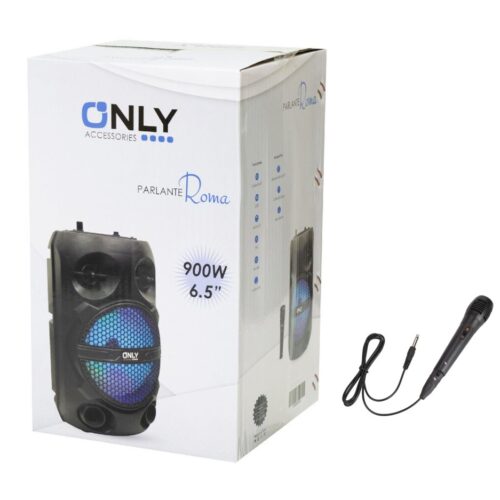 Parlante Bluetooth 6.5 Pulgadas Karaoke C/Microfono 900W Mod FS-6513 Only Roma Negro