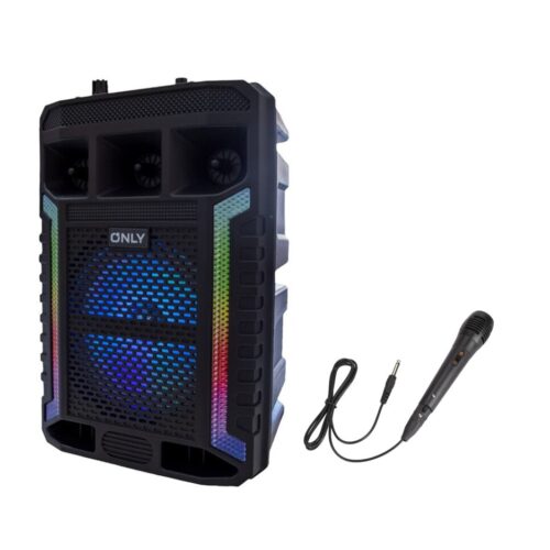 Parlante Bluetooth 6.5 Pulgadas Karaoke C/Microfono 800W Mod FS-827 Only Quito Negro