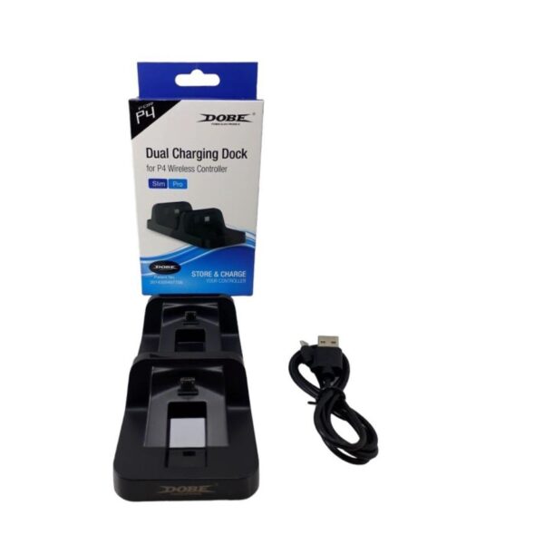 Base Dock Cuna Cargador Joystick Playstation 4 Ps4 Slim Pro Tp4-002