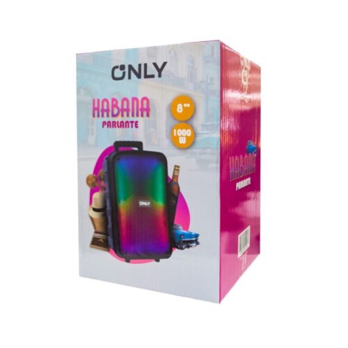 Parlante Habana Only 8 Pulgadas 1000W con microfono y control remoto rgb