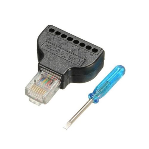 Conector Pronext Rj45 Macho A Bornera Incluye Mini Destornillador