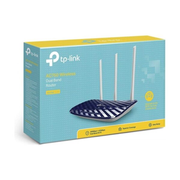 Router Inalambrico  Wi-Fi Tp-link De Banda Dual Ac750 Archer C20 Color Azul/blanco Wifi