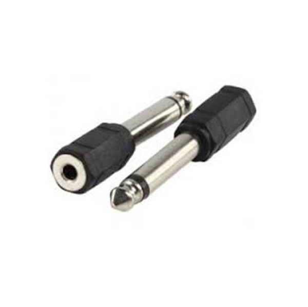 Adaptador Conector Ficha Plug Audio 6.5 Macho A Jack 3.5 Hembra Mono