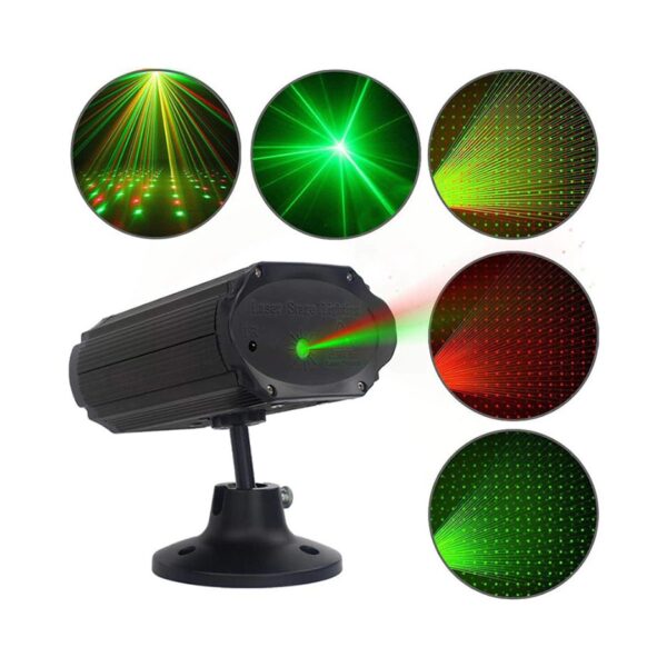 Mini Proyector Laser Multi Punto Audioritmico Ems-09sl Flash Led Mini Regulable Boliche Fiesta Dj