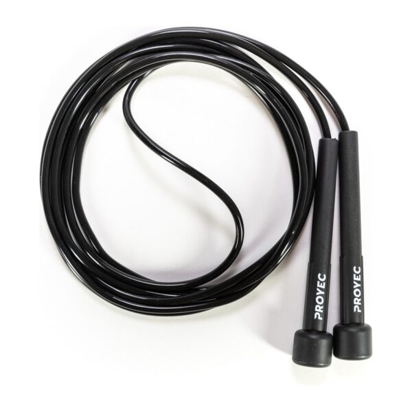 Cuerda Salto Soga Proyec Pvc Puño Plastico Asfl70 Color Negro