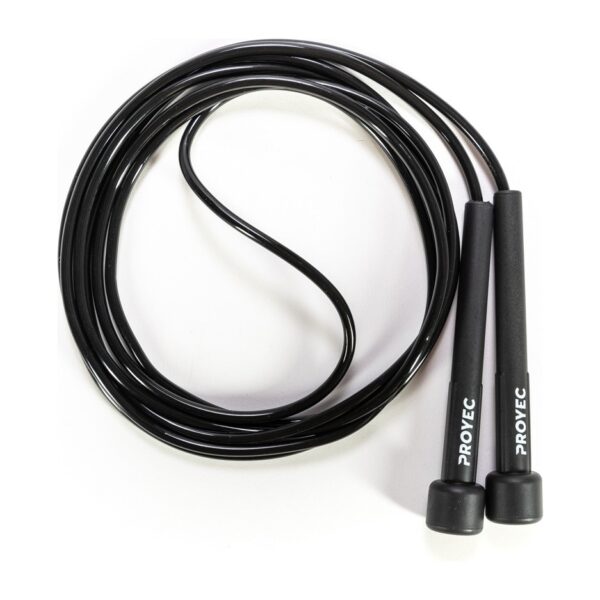Cuerda Salto Soga Proyec Pvc Puño Plastico Asfl70 Color Negro