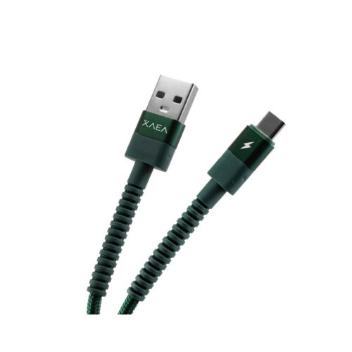 Cable Cargador Celular Usb a Tipo C Verde 1M 4.4A Hulk Resistente Carga Rapida Xaea Only Mod2079
