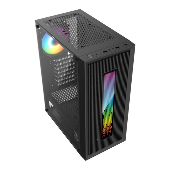 Gabinete Pc Gamer Raptor Vortex TG Mid-Tower RGB Back Fan x1 + Led Front Boton