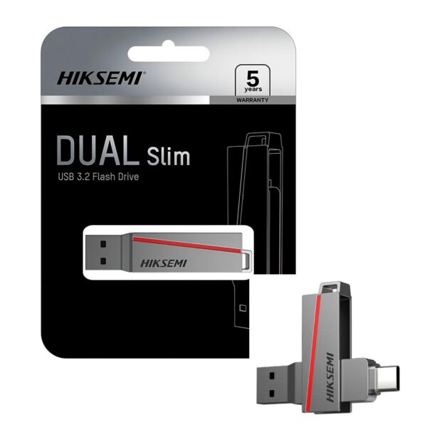 Pendrive HIKSEMI 128Gb E307C Dual Slim USB 3.0 / USB Tipo C