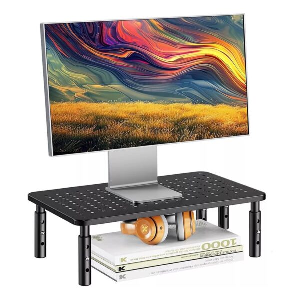 r201555.jpg Soporte Base Mesa Eleva Monitor Organizador Teclado Escritorio Regulable Elevadora