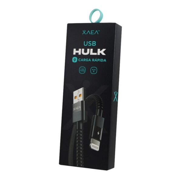 Cable Cargador Usb Ligthning Iphone Ipad 4,4a Reforzado Hulk Carga Rápida Xaea