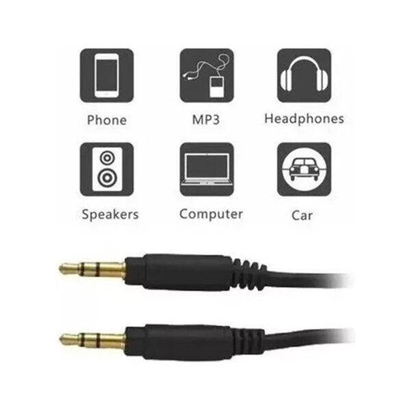 Cable de Audio Plug Stereo Macho 3.5mm a Plug Stereo Macho 3.5mm 1 Metro