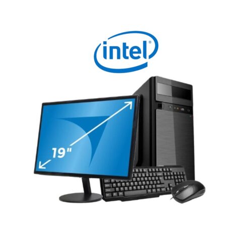 Pc Completa Oficina Intel Celeron G5905 8Gb 240Gb + Wifi + Sist. + Tec+  Mou + Par + Monitor 19" Hdmi