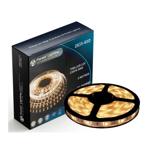 Tira De Luz Led 5 Metros Forest Blanco Calido Interior 2835 60 Led